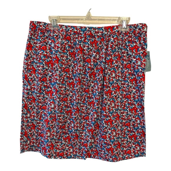 Classic Elements Dresses & Skirts - NWT Vintage Classic Elements Blue/Red Floral Pleated Skirt Size X-Large